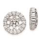 Pure Fire White Gold Lab Grown Diamond 7.5mm Earring Jackets - image 1