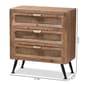 Baxton Studio Calida Finish Wood/Rattan 3-Drawer Nightstand - image 9