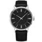 Mens Silver-Tone Black Dial Watch - 50470S-07-G02 - image 1
