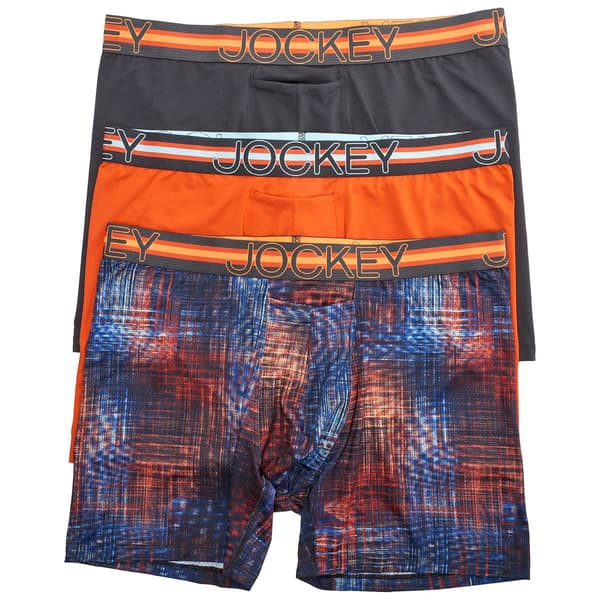 Mens Jockey(R) 3pk. Stability Pouch Breathable Mesh Boxer Briefs