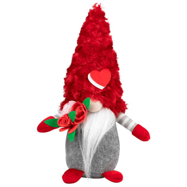 Northlight 11.5in. Fuzzy Hat Valentine''s Day Gnomes - Set of 2