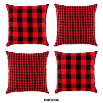 DII® Assorted Gingham/Buffalo Checker Pillow Cover Set of 4 - Boscov's