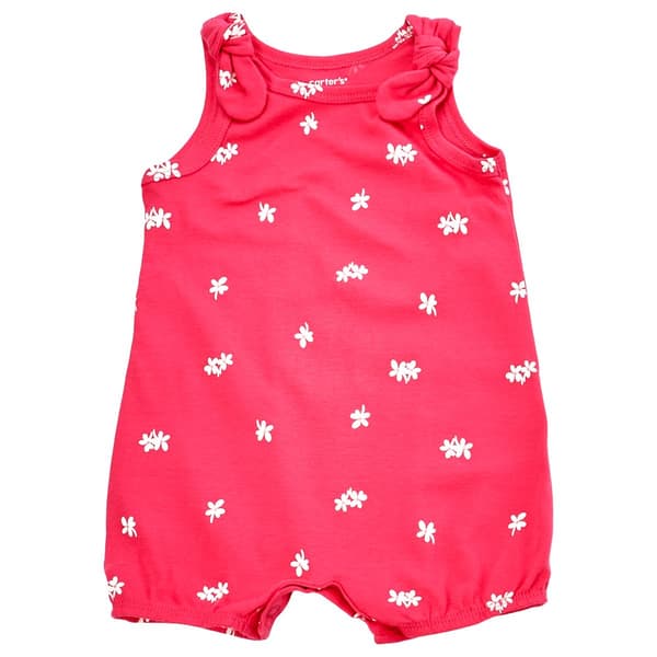 Baby Girl (3-24M) Carter''s Floral Shoulder Tie Romper - image 