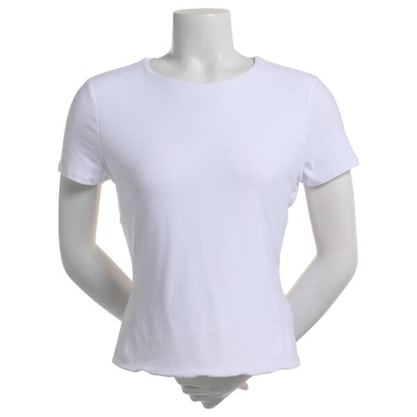 Juniors Derek Heart Double Layer Crew Neck Hourglass Fitted Tee - image 