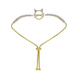 Accents by Gianni Argento Diamond Accent Cat Adjustable Bracelet
