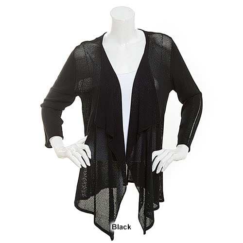Womens Emaline Essentials 3/4 Sleeve Drape Front Cozy Cardigan