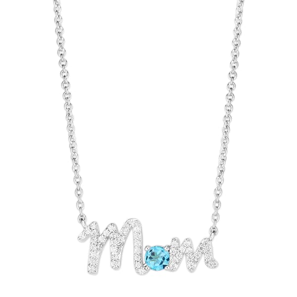 Gianni Argento Sterling Silver Mom Pendant Necklace - image 