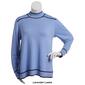Plus Size Retrology Mock Neck Sweater with Piping - image 5