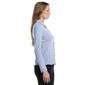 Womens Rafaella® Long Sleeve Ruffle Trim Button Up Blouse - image 3