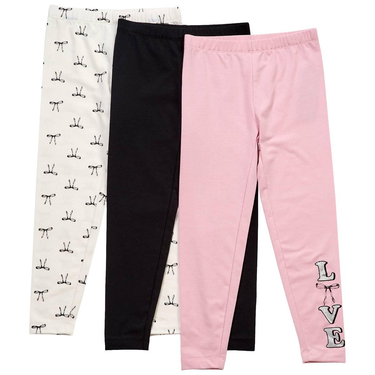 Girls (7-16) Star Ride® 3pk. Love/Solid/Bow Leggings