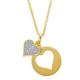 Accents by Gianni Argento Diamond Fill-In Double Heart Pendant