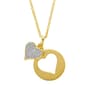 Accents by Gianni Argento Diamond Fill-In Double Heart Pendant - image 1