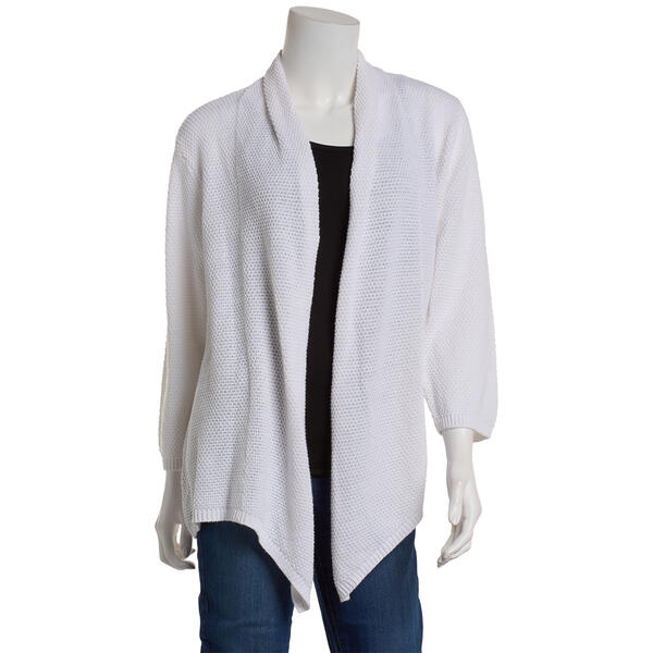 Petite Hasting & Smith 3/4 Sleeve Shawl Collar Open Cardigan - image 
