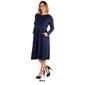 Plus Size 24/7 Comfort Apparel Long Sleeve Pleated Midi Dress - image 10