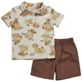 Toddler Boy Disney&#40;R&#41; Lion King Simba Top & Shorts Set