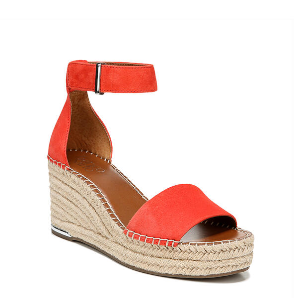 Womens Franco Sarto L-Clemens Suede Espadrille Wedge Sandals - image 