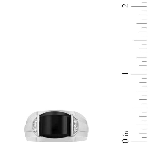 Mens Gentlemen''s Classics™ Black Onyx & CZ Sapphire Ring