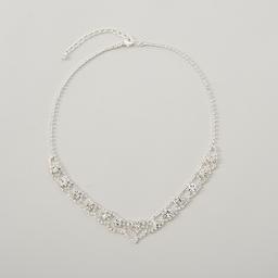 Rosa Rhinestones Weave Frontal Necklace