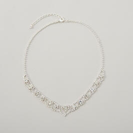 Rosa Rhinestones Weave Frontal Necklace