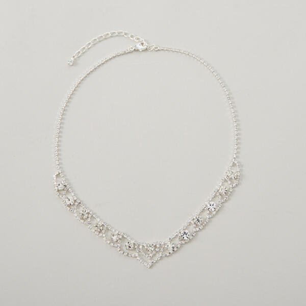 Rosa Rhinestones Weave Frontal Necklace - image 