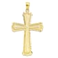 Gold Classics(tm) 14kt. Gold Diagonal Lined Cross Pendant - image 1
