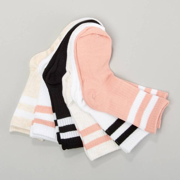 Girls Capelli&#40;R&#41; New York 6pr. Sport Stripe Ribbed Crew Socks - image 