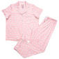 Womens Pillow Talk Cat Faces Tee & Long Leg Pajama Set - image 2
