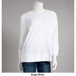 Womens Preswick &amp; Moore® 3/4 Sleeve Slub Knit Tee