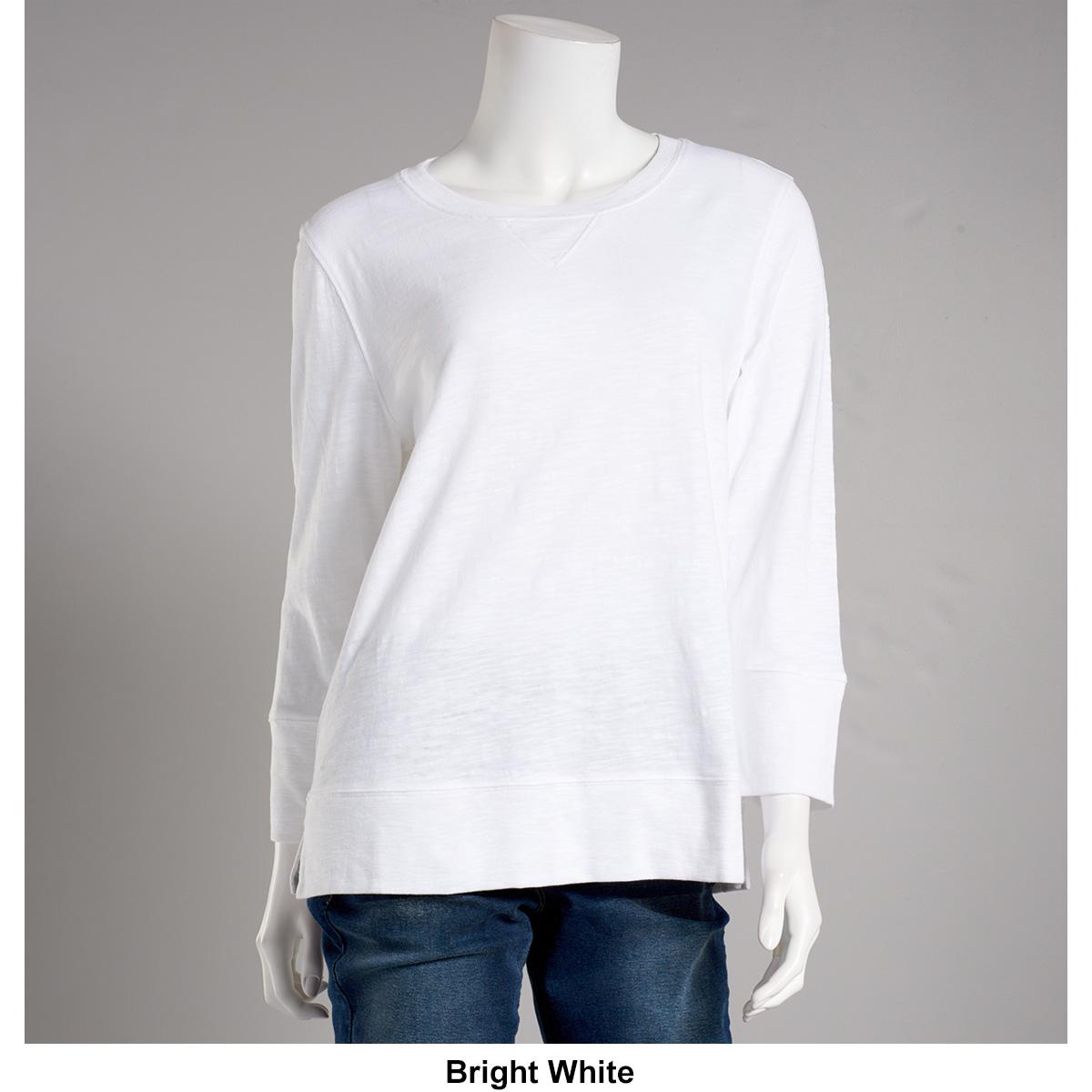 Petite Preswick &amp; Moore 3/4 Sleeve Slub Knit Tee