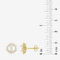 Gemstone Classics™ Gold Over Silver Pearl Halo Stud Earrings - image 4
