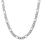 Mens Gold Classics&#8482; 7.0mm. 14k White Gold Flat Figaro Bracelet - image 2