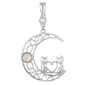 Wearable Art Two Cats Sitting on Moon Enhancer Pendant - image 1