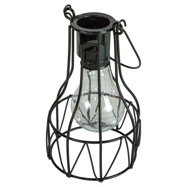 Northlight Seasonal 6.5in. Geometric Edison Outdoor Solar Lantern