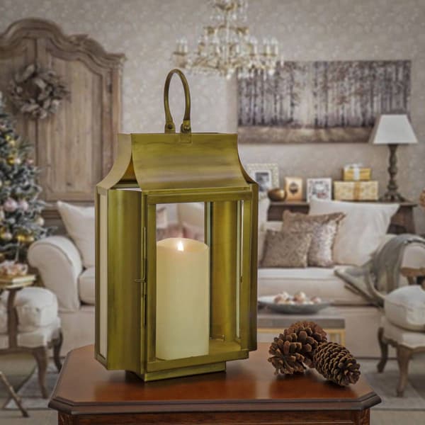 National Tree 18in. Antique Bronze Small Slim Lantern