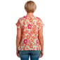 Womens C''est La Vie Short Dolman Sleeve Airflow Tropical Blouse - image 2