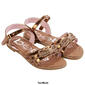 Big Girls Bebe Strappy Sandals w/ Rhinestone Bow - image 3