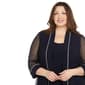 Plus Size R&M Richards 2pc. 3/4 Sheer Sleeve Rhinestone Pants Set - image 3
