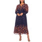 Plus Size MSK Long Sleeve V-Neck Floral Wrap Dress - image 1