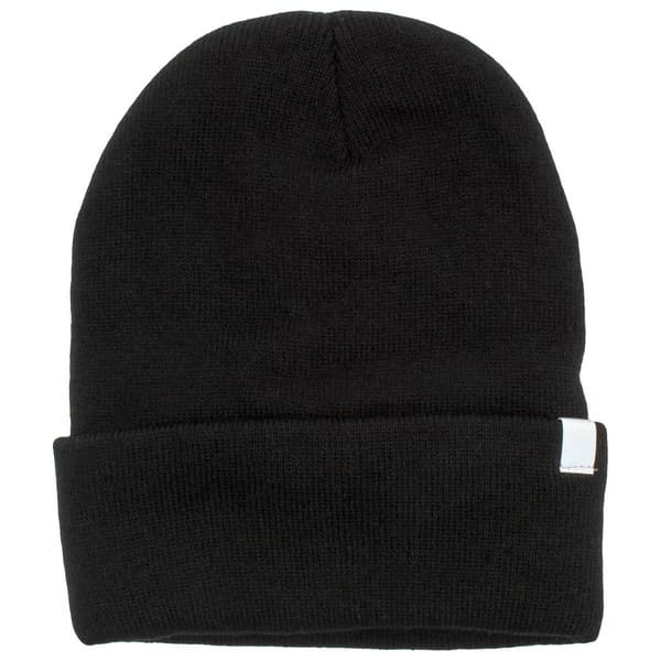 Mens Polar Extreme Basic Solid Cuffed Winter Hat - Black - image 