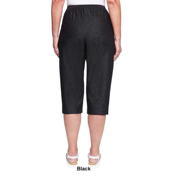 Womens Alfred Dunner Classics Denim Pull On Capris