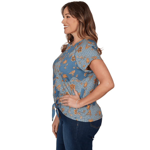 Plus Size Skye’s the Limit Key Items Cap Sleeve Floral Blouse