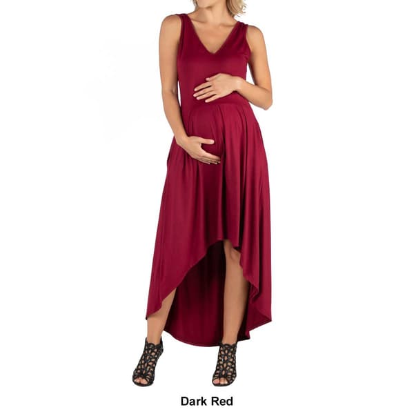 Womens 24/7 Comfort Apparel High Low Party Maternity Dress