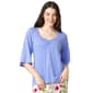 Plus Size HUE(R) Bell Sleeve Solid Pajama Tee - image 1