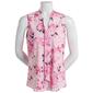 Womens Kasper Sleeveless Tie Front Floral Print Top - image 1