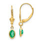 Gemstone Classics&#40;tm&#41; 14kt. Gold Emerald Leverback Earrings - image 1