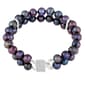 Splendid Pearls Sterling Silver Double Row Pearl Bracelet - image 1