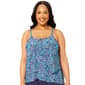 Plus Size Leilani Ocean Haze Cape Town Tankini Swim Top - image 1