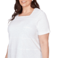 Plus Size Alfred Dunner Port Side Short Sleeve Square Neck Blouse - image 4