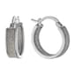 Fine Silver Plated Channel Edge Inside Out Hoop Earrings - image 1
