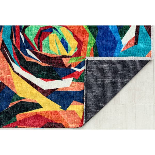 Elizabeth Sutton Maisie Abstract Roses Rectangular Area Rug
